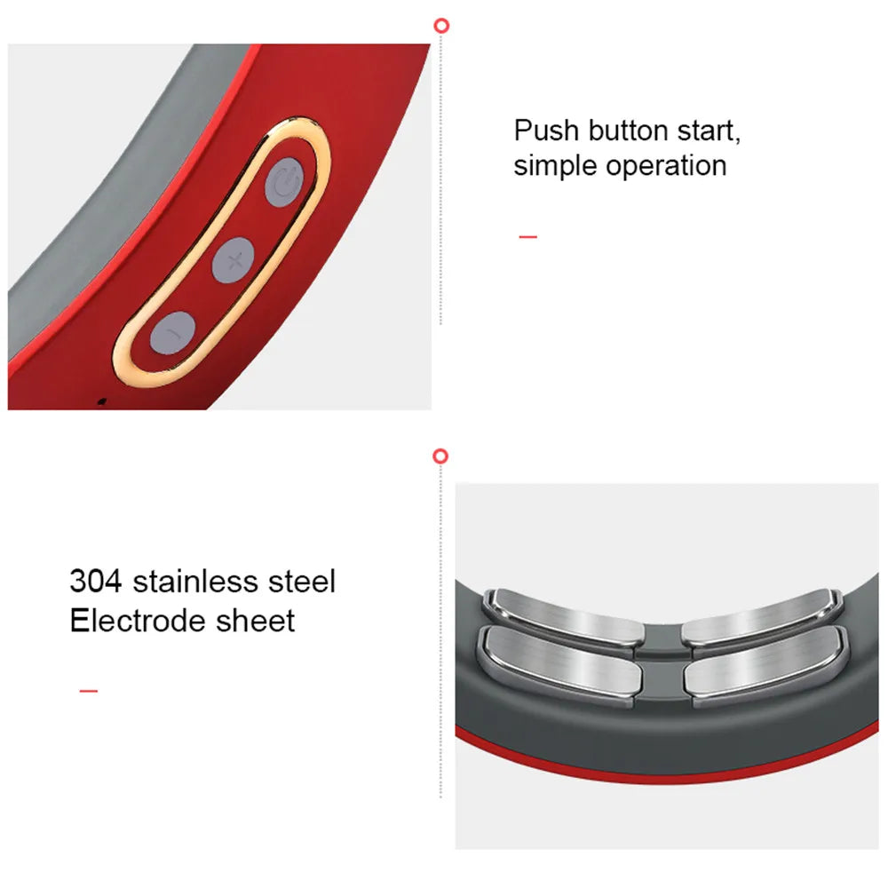 Smart Electric Massage Machine Neck and Shoulder Pulse Massager Kneading TENS Wireless Heat Cervical Vertebra Relax Pain Relief