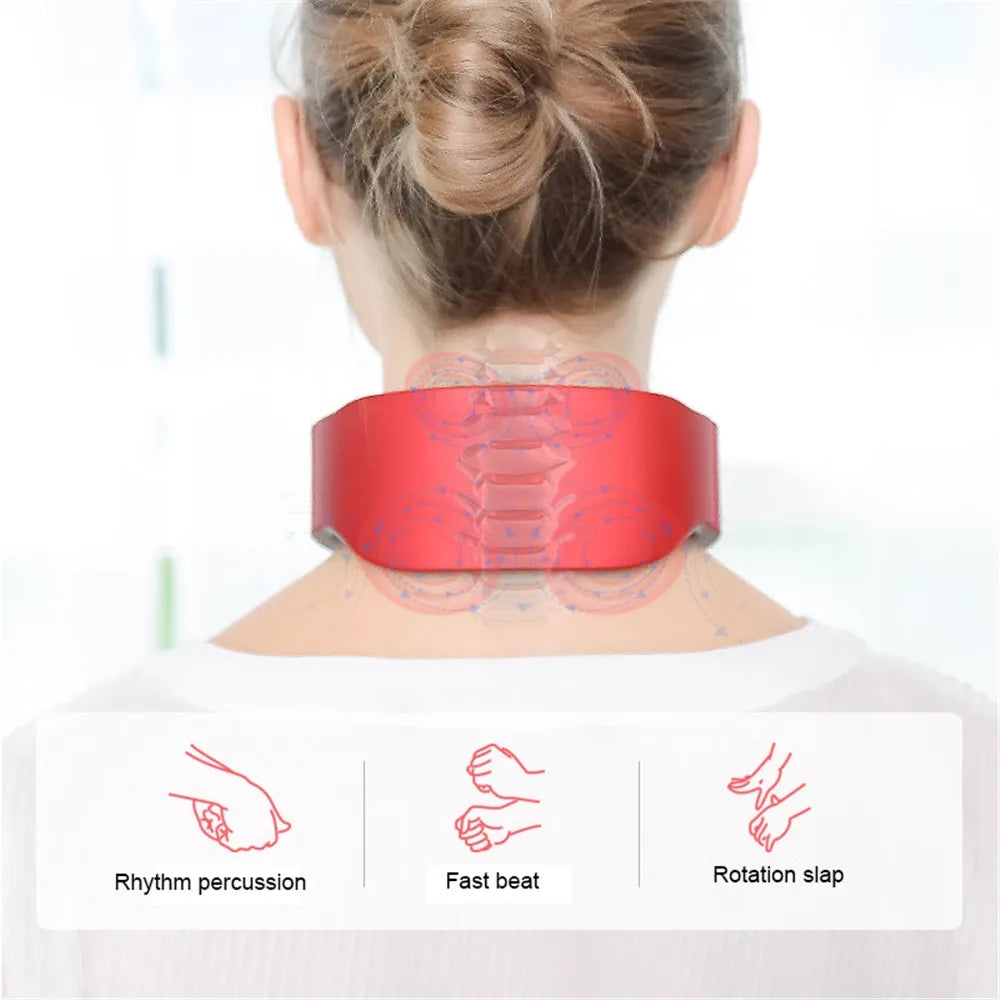 Smart Electric Massage Machine Neck and Shoulder Pulse Massager Kneading TENS Wireless Heat Cervical Vertebra Relax Pain Relief