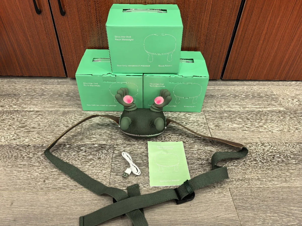 New Simulation Hand Automatic Shoulder Neck Massager Cervical Trapezius Kneading Massager Muscle Relaxation Physical Therapy