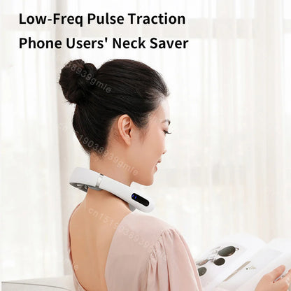 Neck Massager Electric Microcurrent Multi-Head Replaceable Wireless Knead Shiatsu Heating Vibration Cervical Shoulder Massager