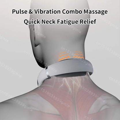 Neck Massager Electric Microcurrent Multi-Head Replaceable Wireless Knead Shiatsu Heating Vibration Cervical Shoulder Massager